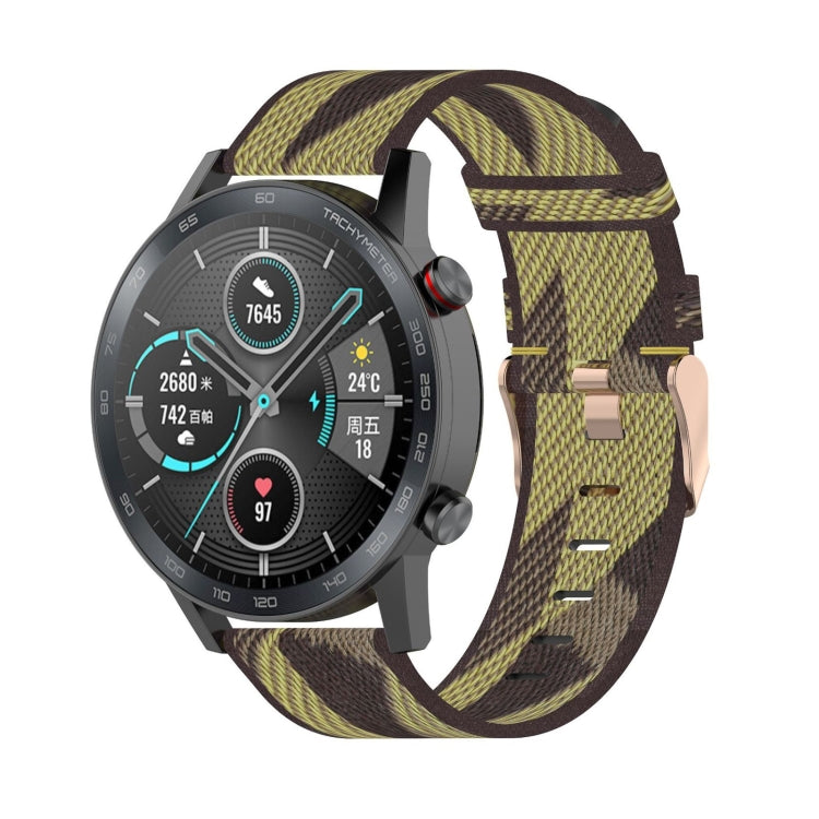 22mm Stripe Weave Nylon Wrist Strap Watch Band for Huawei GT / GT2 46mm, Honor Magic Watch 2 46mm / Magic 22mm Stripe Weave Nylon Wrist Strap Watch Band for Huawei GT / GT2 46mm, Honor Magic Watch 2 46mm / Magic